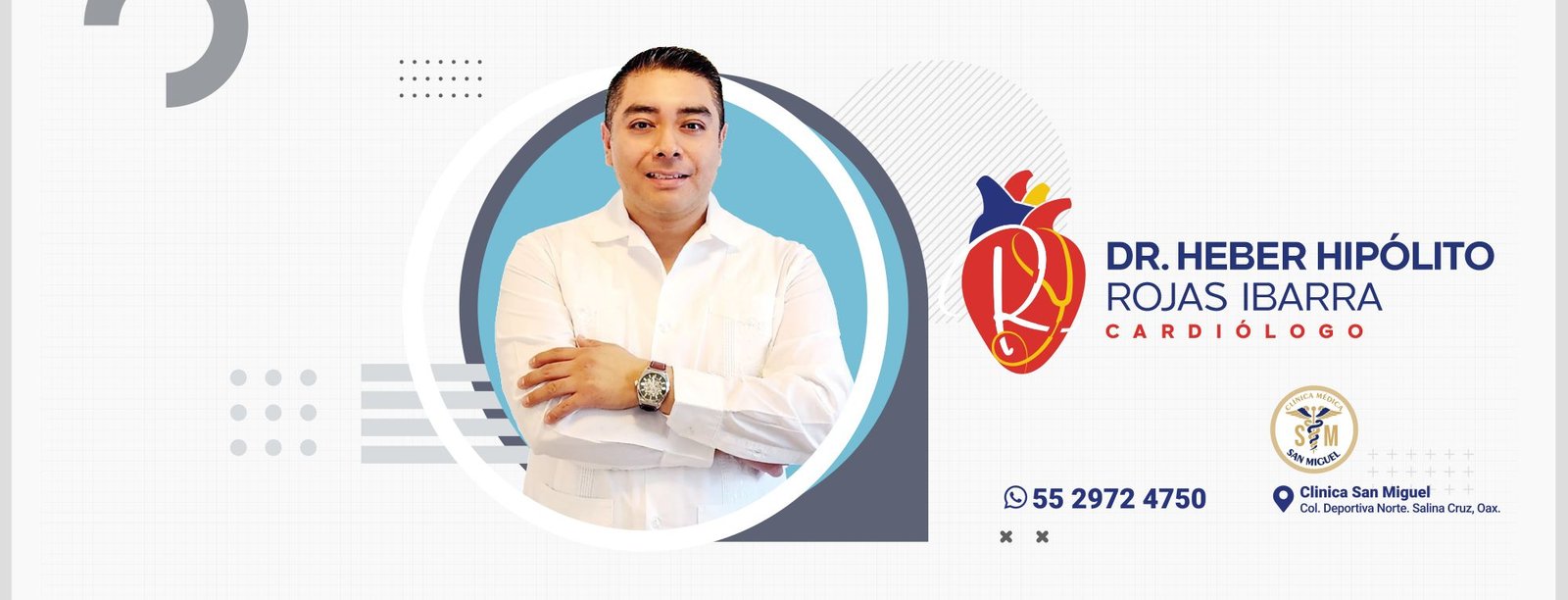 Portada de Dr. Heber Hipólito Rojas Ibarra. Cardiólogo.